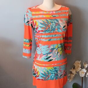 Bcbgmaxazria leaf print dress NWOT